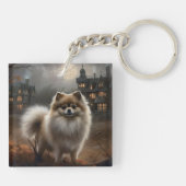 Spitz Halloween Beängstigend Schlüsselanhänger (Rückseite)