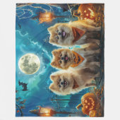 Spitz Halloween Spooky Fleecedecke (Vorderseite)