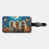 Spitz Halloween Spooky Gepäckanhänger (Rückseite horizontal)