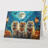 Spitz Halloween Spooky Karte (Gelbe Blume)