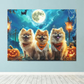 Spitz Halloween Spooky Leinwanddruck (Insitu (Holzboden))
