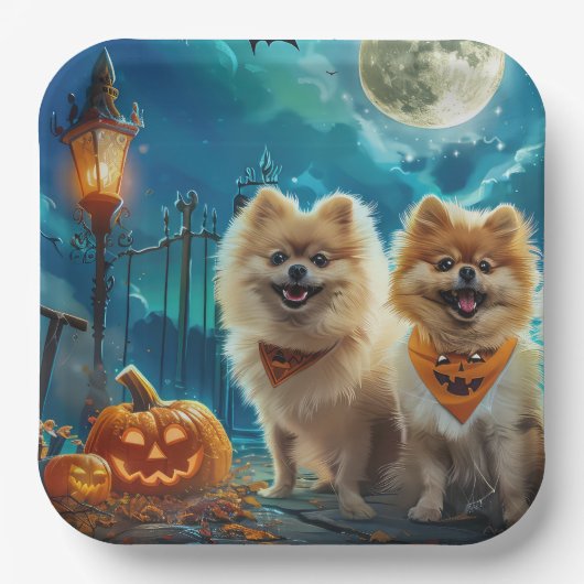 Spitz Halloween Spooky Pappteller (Vorderseite)