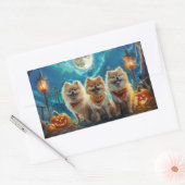 Spitz Halloween Spooky Rechteckiger Aufkleber (Umschlag)