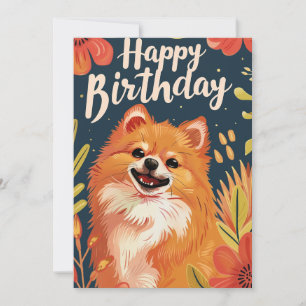 Spitz Happy Birthday Feiertagskarte