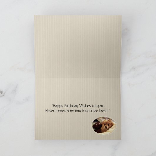 Spitz Happy Birthday wünscht Karte (Innenseite)