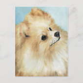 "Spitz Head Study Dog Art Postcard Postkarte (Vorderseite)