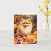 Spitz Herbst Erntedank Karte (Gelbe Blume)