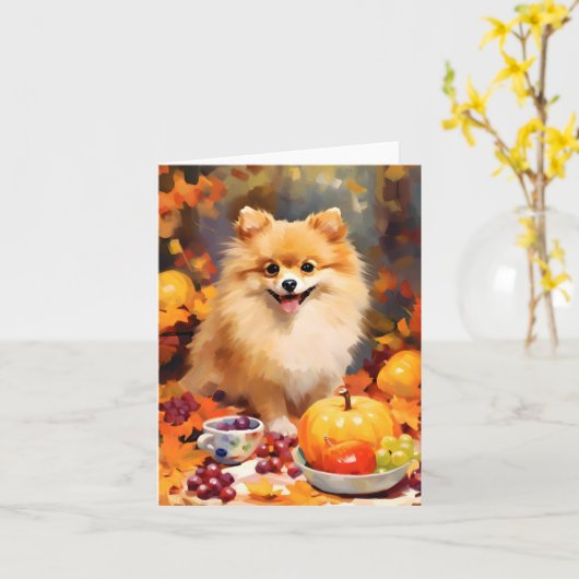 Spitz Herbst Erntedank Karte (Gelbe Blume)