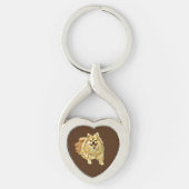 Spitz Herzkette Schlüsselanhänger (Vorderseite)