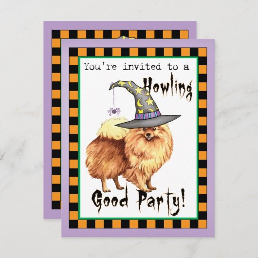 Spitz Hexeneinladung (Vorne/Hinten)