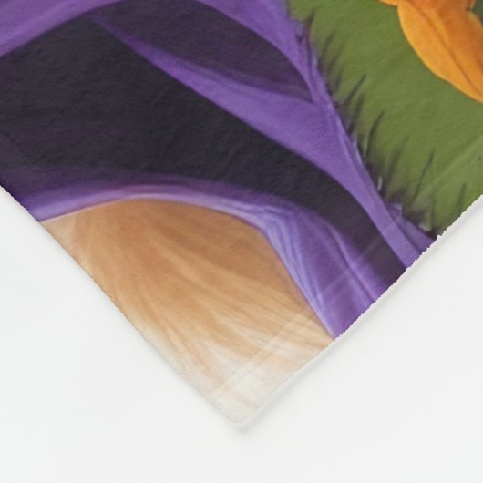 Spitz Hogs Pumpkin Halloween Funny Fleecedecke (Ecke)