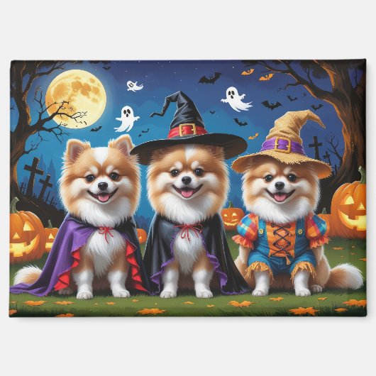 Spitz Hogs Pumpkin Halloween Funny Magnet (Vorderseite)