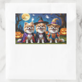 Spitz Hogs Pumpkin Halloween Funny Rechteckiger Aufkleber (Tasche)