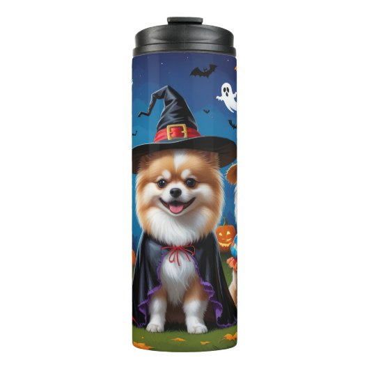 Spitz Hogs Pumpkin Halloween Funny Thermosbecher (Vorderseite)