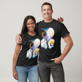 Spitz Howling Moon Drei Wolfen Moon T-Shirt (Unisex)