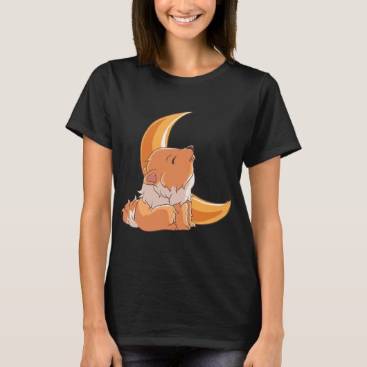 Spitz Howling Moon T-Shirt (Vorderseite)