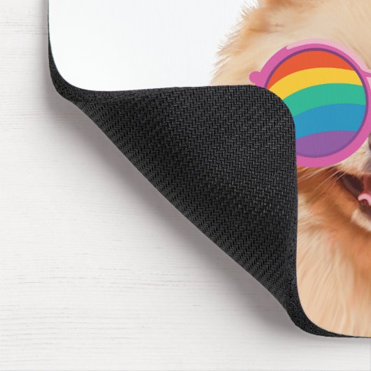 Spitz Hund am Herztag Valentinstag Mousepad (Ecke)