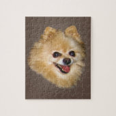 Spitz-Hund auf Brown-Puzzlespiel Puzzle (Vertikal)
