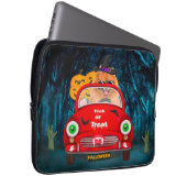 Spitz Hund Autofahren Auto Beängstigend Halloween Laptopschutzhülle (Vorne Rechts)