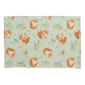 Spitz Hund Floral Kissenbezug (Vorderseite)