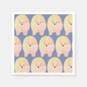 Spitz Hund, Fluffy Haustier Custom Paper Napkin Serviette (Vorderseite)