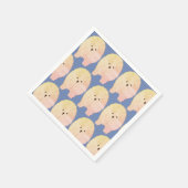 Spitz Hund, Fluffy Haustier Custom Paper Napkin Serviette (Ecke)