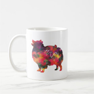 Spitz Hund Geo Silhouette Multi Kaffeetasse
