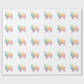 Spitz Hund Geo Silhouette Pastell Geschenkpapier (Flach)