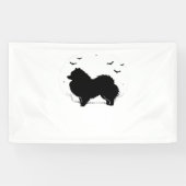 Spitz Hund - Halloween Moon Silhouette Classic Banner (Horizontal)