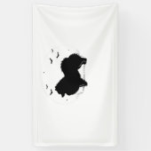Spitz Hund - Halloween Moon Silhouette Classic Banner (Vertikal)