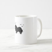Spitz Hund - Halloween Moon Silhouette Classic Kaffeetasse (VorderseiteRechts)