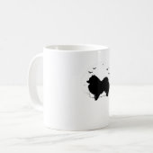 Spitz Hund - Halloween Moon Silhouette Classic Kaffeetasse (Vorderseite Links)