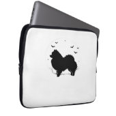 Spitz Hund - Halloween Moon Silhouette Classic Laptopschutzhülle (Vorne Rechts)