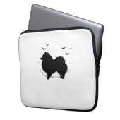 Spitz Hund - Halloween Moon Silhouette Classic Laptopschutzhülle (Vorderseite Links)