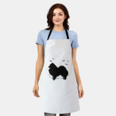 Spitz Hund - Halloween Moon Silhouette Classic Schürze (Getragen)