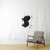 Spitz Hund - Halloween Moon Silhouette Classic Wandteppich (Beispiel (Horizontal))