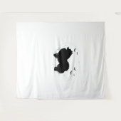 Spitz Hund - Halloween Moon Silhouette Classic Wandteppich (Vorderseite (Horizontal))