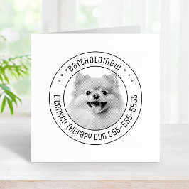 Spitz Hund Haustiere Foto rund Gummistempel