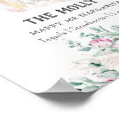 Spitz Hund Hochzeitsignatur Trinkzeichen Poster (Ecke)