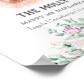 Spitz Hund Hochzeitsignatur Trinkzeichen Poster (Ecke)