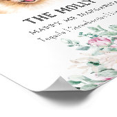 Spitz Hund Hochzeitsignatur Trinkzeichen Poster (Ecke)