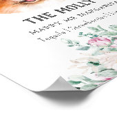 Spitz Hund Hochzeitsignatur Trinkzeichen Poster (Ecke)