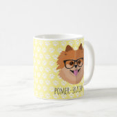 Spitz-Hund in den Nerd-Gläsern | POMER-BRAINY-AN Kaffeetasse (VorderseiteRechts)