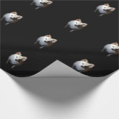 Spitz Hund in Dunkelheit Geschenkpapier (Ecke)