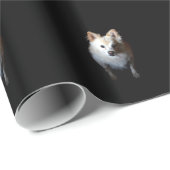 Spitz Hund in Dunkelheit Geschenkpapier (Rolleneckpunkt)