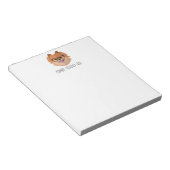 Spitz Hund in Nerd Brille | POMER-BRAINY-AN Notizblock (angewinkelt)