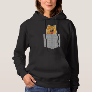Spitz Hund in Pocket Funny Pom Welpe Hoodie