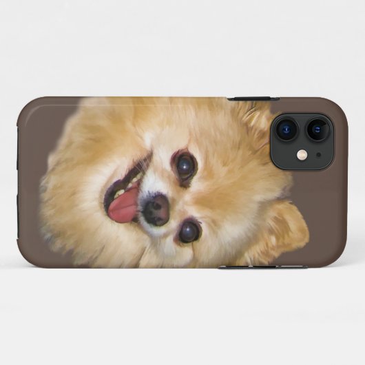 Spitz-Hund kundengerecht Case-Mate iPhone Hülle (Rückseite (Horizontal))