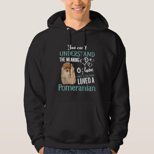 Spitz Hund liebt 33 Hoodie (Vorderseite)