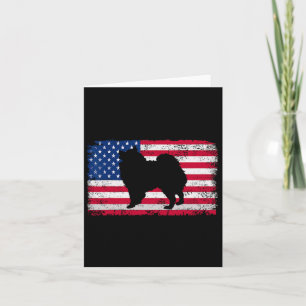 Spitz Hund Lover 4. Juli Patriotische Amerika Karte